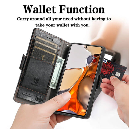 CaseNeo Splicing Dual Magnetic Buckle Leather Case with Holder & Card Slots & Wallet, For Xiaomi 11T / 11T Pro, For Samsung Galaxy S20 FE
