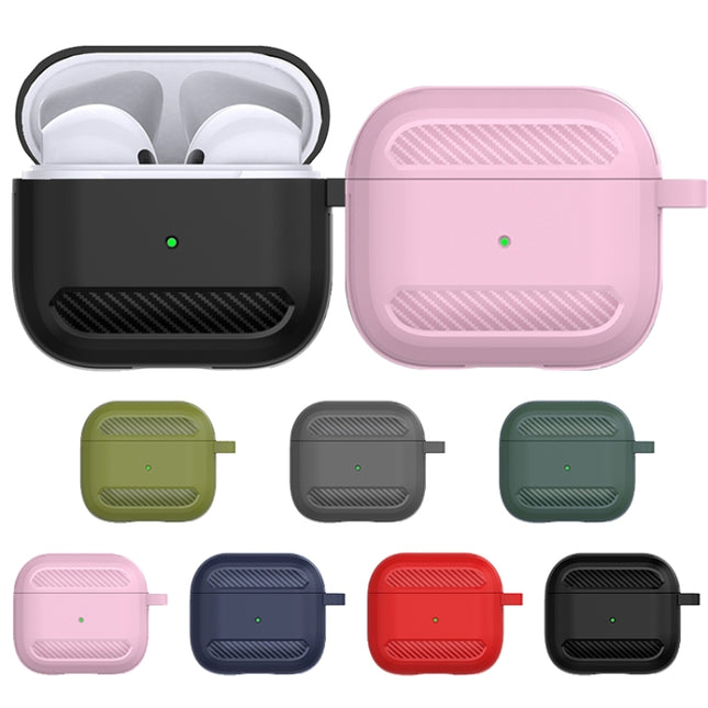 Funda protectora anticaídas de fibra de carbono para auriculares AirPods 3