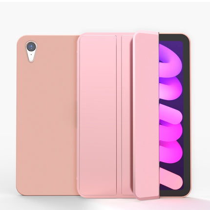 Funda de piel sintética mate de doble cara para tableta con soporte plegable en 3 direcciones y función de suspensión/activación, para iPad mini 2024/mini 6