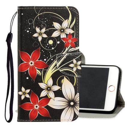 Estuche de cuero PU con tapa horizontal con dibujo en color 3D, ranuras para tarjetas y billetera, para iPhone 6/6s