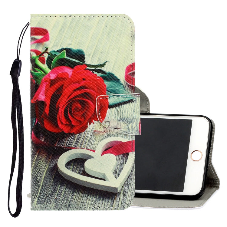 3D Colored Drawing Horizontal Flip PU Leather Case with Holder & Card Slots & Wallet, For iPhone 6 / 6s