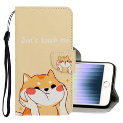 3D Colored Drawing Horizontal Flip PU Leather Case with Holder & Card Slots & Wallet, For iPhone SE 2022 / SE 2020 / 8 / 7