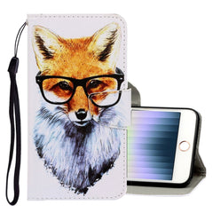 3D Colored Drawing Horizontal Flip PU Leather Case with Holder & Card Slots & Wallet, For iPhone SE 2022 / SE 2020 / 8 / 7