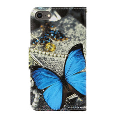 3D Colored Drawing Horizontal Flip PU Leather Case with Holder & Card Slots & Wallet, For iPhone SE 2022 / SE 2020 / 8 / 7