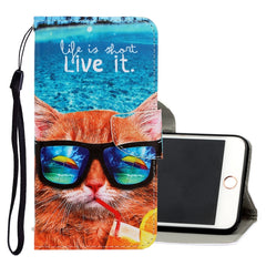 3D Colored Drawing Horizontal Flip PU Leather Case with Holder & Card Slots & Wallet, For iPhone 8 Plus / 7 Plus, For iPhone 11