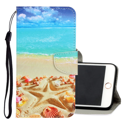 Estuche de cuero PU con tapa horizontal con dibujo en color 3D, ranuras para tarjetas y billetera, para iPhone 8 Plus/7 Plus