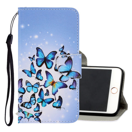 Estuche de cuero PU con tapa horizontal con dibujo en color 3D, ranuras para tarjetas y billetera, para iPhone 8 Plus/7 Plus