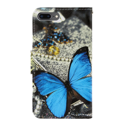 Estuche de cuero PU con tapa horizontal con dibujo en color 3D, ranuras para tarjetas y billetera, para iPhone 8 Plus/7 Plus