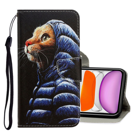 Horizontale Flip-Hülle aus PU-Leder mit 3D-Farbzeichnung, Halter, Kartenfächern und Geldbörse, für iPhone 11
