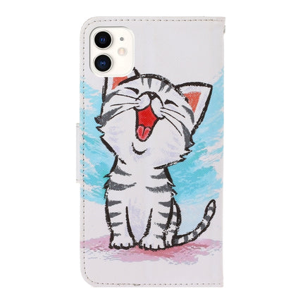 3D Colored Drawing Horizontal Flip PU Leather Case with Holder & Card Slots & Wallet, For iPhone 11