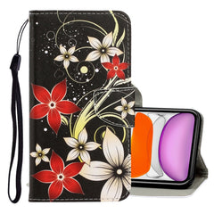 3D Colored Drawing Horizontal Flip PU Leather Case with Holder & Card Slots & Wallet, For iPhone 11