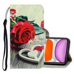 3D Colored Drawing Horizontal Flip PU Leather Case with Holder & Card Slots & Wallet, For iPhone 11