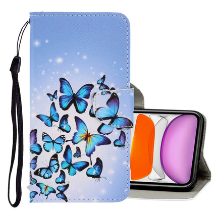 Horizontale Flip-Hülle aus PU-Leder mit 3D-Farbzeichnung, Halter, Kartenfächern und Geldbörse, für iPhone 11