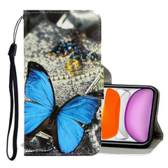 3D Colored Drawing Horizontal Flip PU Leather Case with Holder & Card Slots & Wallet, For iPhone 11