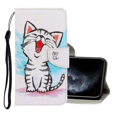Horizontale Flip-Hülle aus PU-Leder mit 3D-Farbzeichnung, Halter, Kartenfächern und Geldbörse, für iPhone 11 Pro