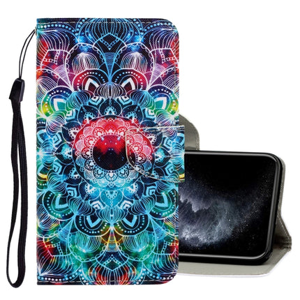 Horizontale Flip-Hülle aus PU-Leder mit 3D-Farbzeichnung, Halter, Kartenfächern und Geldbörse, für iPhone 11 Pro