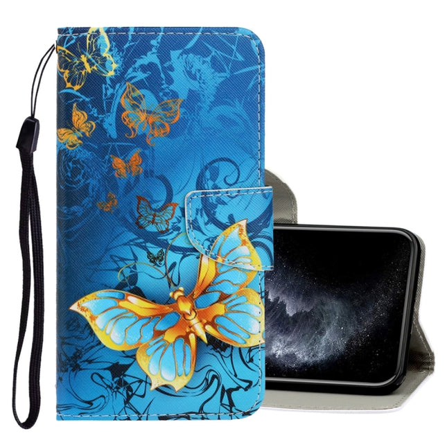 Funda de piel sintética con tapa horizontal con dibujo en color 3D, ranuras para tarjetas y billetera, para iPhone 11 Pro