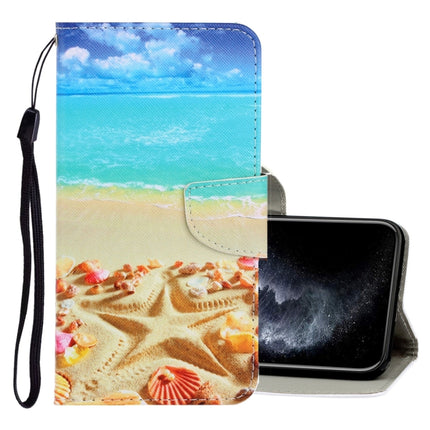 Horizontale Flip-Hülle aus PU-Leder mit 3D-Farbzeichnung, Halter, Kartenfächern und Geldbörse, für iPhone 11 Pro