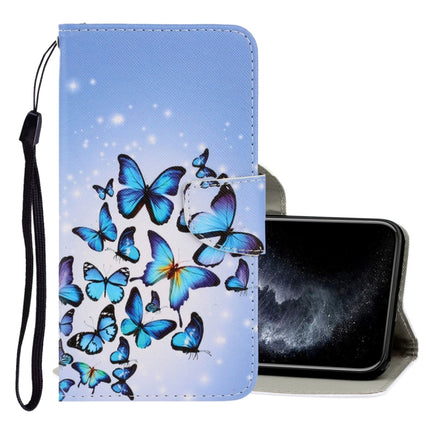 Horizontale Flip-Hülle aus PU-Leder mit 3D-Farbzeichnung, Halter, Kartenfächern und Geldbörse, für iPhone 11 Pro