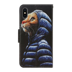 3D Colored Drawing Horizontal Flip PU Leather Case with Holder & Card Slots & Wallet, For iPhone X / XS