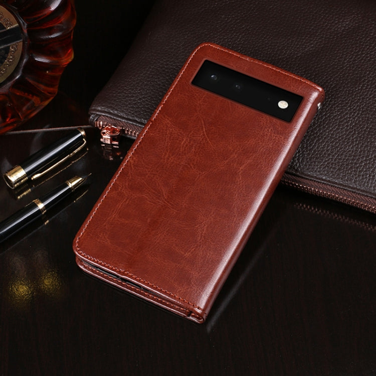 idewei Crazy Horse Texture Horizontal Flip Leather Phone Case with Holder & Card Slots & Wallet, For Google Pixel 6, For Google Pixel 6 Pro, For OPPO A55