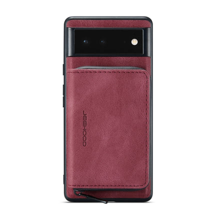 JEEHOOD Magnetic Zipper Horizontal Flip Phone Leather Case, For Google Pixel 6, For Google Pixel 6 Pro