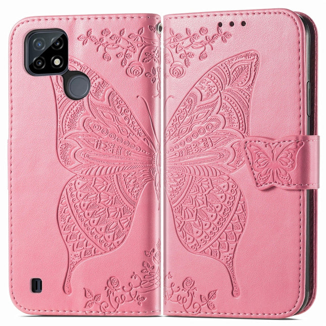 Butterfly Love Flowers Embossed Horizontal Flip Leather Case with Holder & Card Slots & Wallet & Lanyard, For OPPO Realme C21Y, For Xiaomi Mi 11T / 11T Pro, For Honor Play 5T Youth