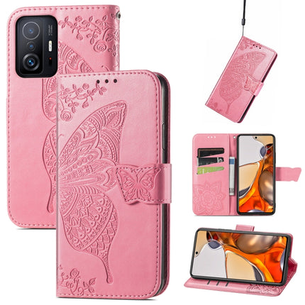Butterfly Love Flowers Embossed Horizontal Flip Leather Case with Holder & Card Slots & Wallet & Lanyard, For OPPO Realme C21Y, For Xiaomi Mi 11T / 11T Pro, For Honor Play 5T Youth