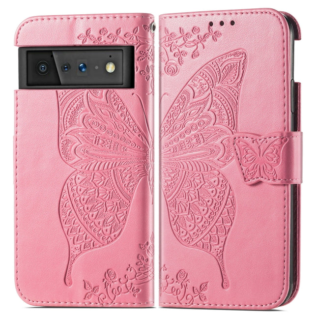Butterfly Love Flowers Embossed Horizontal Flip Leather Case with Holder & Card Slots & Wallet & Lanyard, For Google Pixel 6, For vivo Y72 5G