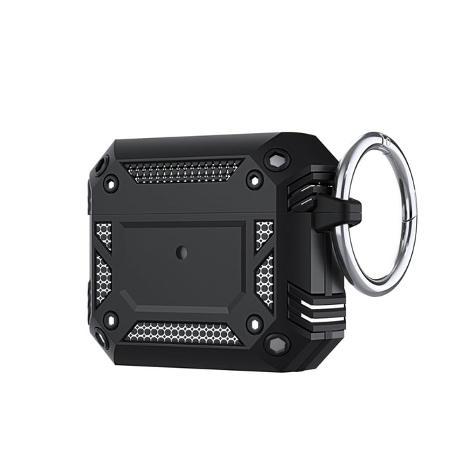 Estuche para auriculares anticaídas de TPU + PC con gancho para AirPods 3