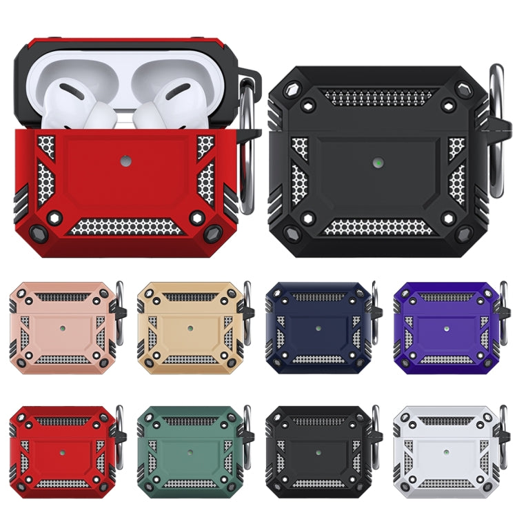 TPU + PC Anti-Fall-Kopfhörerhülle mit Haken, für AirPods 3