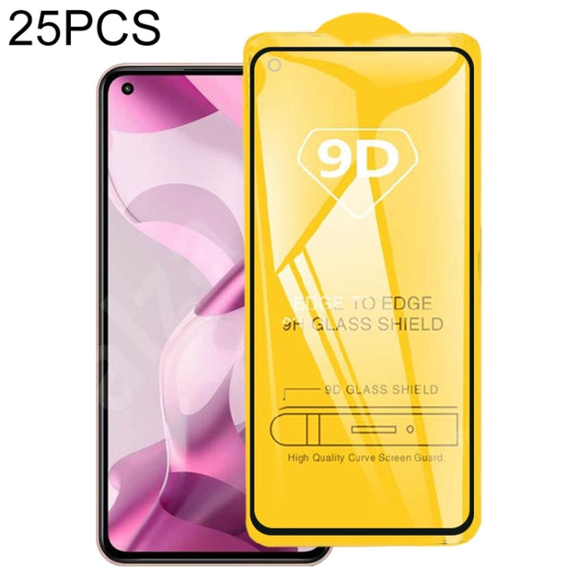 25 PCS 9D Full Glue Full Screen Tempered Glass Film, For Xiaomi Mi 11 Lite 5G NE / Mi 11 Lite 5G (25 PCS), For Samsung Galaxy A52s 5G (25 PCS), For Samsung Galaxy M32 5G (25 PCS)