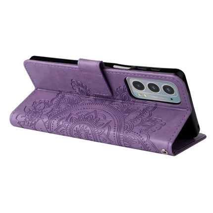 7-petal Flowers Embossing Horizontal Flip Leather Phone Case with Holder & Card Slots, For Motorola Edge 20, For vivo Y21 / Y21s / Y33s, For Nokia C20 / C10, For Samsung Galaxy A13 5G