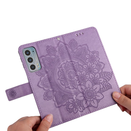 7-petal Flowers Embossing Horizontal Flip Leather Phone Case with Holder & Card Slots, For Motorola Edge 20, For vivo Y21 / Y21s / Y33s, For Nokia C20 / C10, For Samsung Galaxy A13 5G