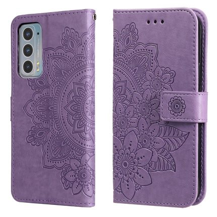 7-petal Flowers Embossing Horizontal Flip Leather Phone Case with Holder & Card Slots, For Motorola Edge 20, For vivo Y21 / Y21s / Y33s, For Nokia C20 / C10, For Samsung Galaxy A13 5G