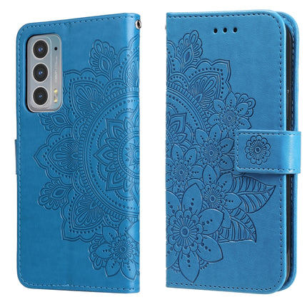 7-petal Flowers Embossing Horizontal Flip Leather Phone Case with Holder & Card Slots, For Motorola Edge 20, For vivo Y21 / Y21s / Y33s, For Nokia C20 / C10, For Samsung Galaxy A13 5G