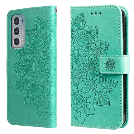 7-petal Flowers Embossing Horizontal Flip Leather Phone Case with Holder & Card Slots, For Motorola Edge 20, For vivo Y21 / Y21s / Y33s, For Nokia C20 / C10, For Samsung Galaxy A13 5G