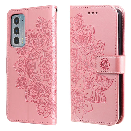 7-petal Flowers Embossing Horizontal Flip Leather Phone Case with Holder & Card Slots, For Motorola Edge 20, For vivo Y21 / Y21s / Y33s, For Nokia C20 / C10, For Samsung Galaxy A13 5G