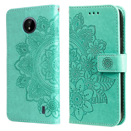 7-petal Flowers Embossing Horizontal Flip Leather Phone Case with Holder & Card Slots, For Motorola Edge 20, For vivo Y21 / Y21s / Y33s, For Nokia C20 / C10, For Samsung Galaxy A13 5G