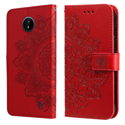 7-petal Flowers Embossing Horizontal Flip Leather Phone Case with Holder & Card Slots, For Motorola Edge 20, For vivo Y21 / Y21s / Y33s, For Nokia C20 / C10, For Samsung Galaxy A13 5G