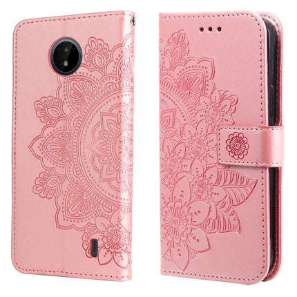 7-petal Flowers Embossing Horizontal Flip Leather Phone Case with Holder & Card Slots, For Motorola Edge 20, For vivo Y21 / Y21s / Y33s, For Nokia C20 / C10, For Samsung Galaxy A13 5G