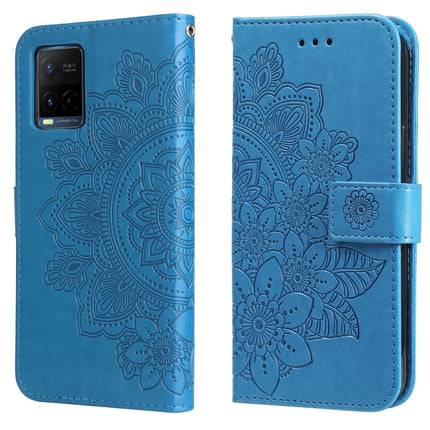 7-petal Flowers Embossing Horizontal Flip Leather Phone Case with Holder & Card Slots, For Motorola Edge 20, For vivo Y21 / Y21s / Y33s, For Nokia C20 / C10, For Samsung Galaxy A13 5G