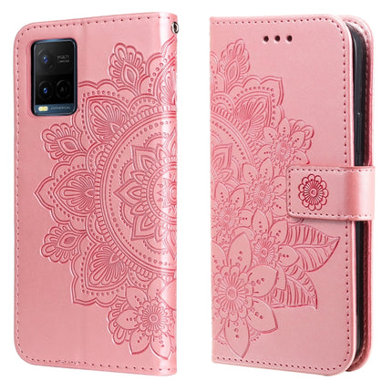 7-petal Flowers Embossing Horizontal Flip Leather Phone Case with Holder & Card Slots, For Motorola Edge 20, For vivo Y21 / Y21s / Y33s, For Nokia C20 / C10, For Samsung Galaxy A13 5G