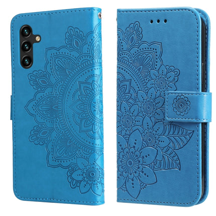 7-petal Flowers Embossing Horizontal Flip Leather Phone Case with Holder & Card Slots, For Motorola Edge 20, For vivo Y21 / Y21s / Y33s, For Nokia C20 / C10, For Samsung Galaxy A13 5G