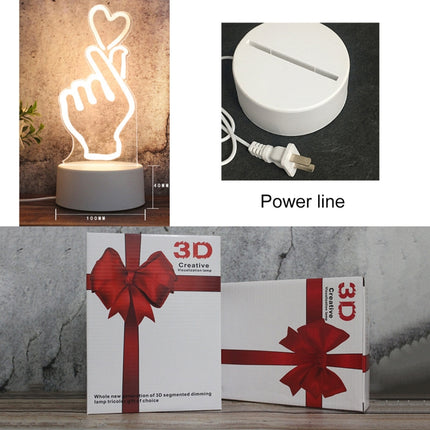 White Base Creative 3D Tricolor LED Decorative Night Light, Button Plug Version, Birthday Cake, Snow Deer 01, Christmas Tree 01, Christmas Deer 01, Globe