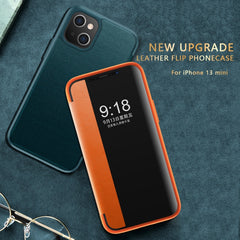 Magnetische Seitenfensteransicht Stoßfeste horizontale Flip-Lederhülle, für iPhone 13 Mini, für iPhone 13, für iPhone 13 Pro, für iPhone 13 Pro Max