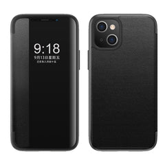 Magnetische Seitenfensteransicht Stoßfeste horizontale Flip-Lederhülle, für iPhone 13 Mini, für iPhone 13, für iPhone 13 Pro, für iPhone 13 Pro Max