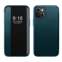 Magnetische Seitenfensteransicht Stoßfeste horizontale Flip-Lederhülle, für iPhone 13 Mini, für iPhone 13, für iPhone 13 Pro, für iPhone 13 Pro Max