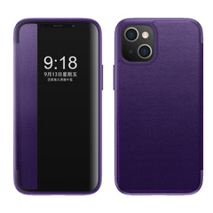 Magnetische Seitenfensteransicht Stoßfeste horizontale Flip-Lederhülle, für iPhone 13 Mini, für iPhone 13, für iPhone 13 Pro, für iPhone 13 Pro Max