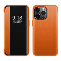 Magnetic Side Window View Shockproof Horizontal Flip Leather Case, For iPhone 13 mini, For iPhone 13, For iPhone 13 Pro, For iPhone 13 Pro Max